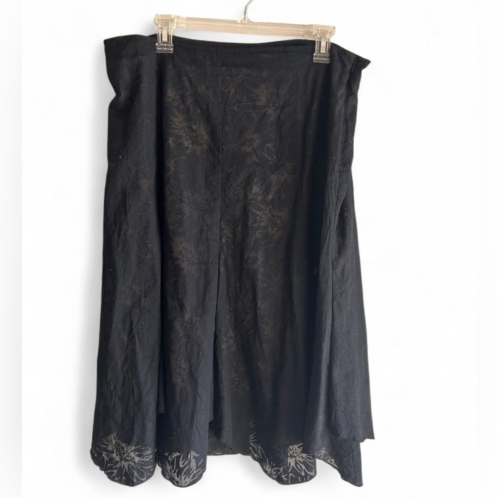 Vintage White Stag Black Lace Layered Midi Skirt